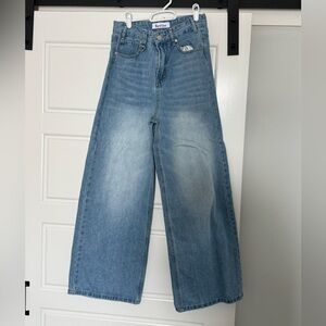 Men’s Blue Wide-Leg, Bareline Jeans Size 28